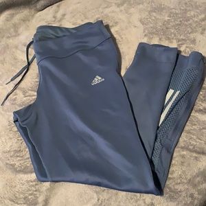 Adidas blue running joggers